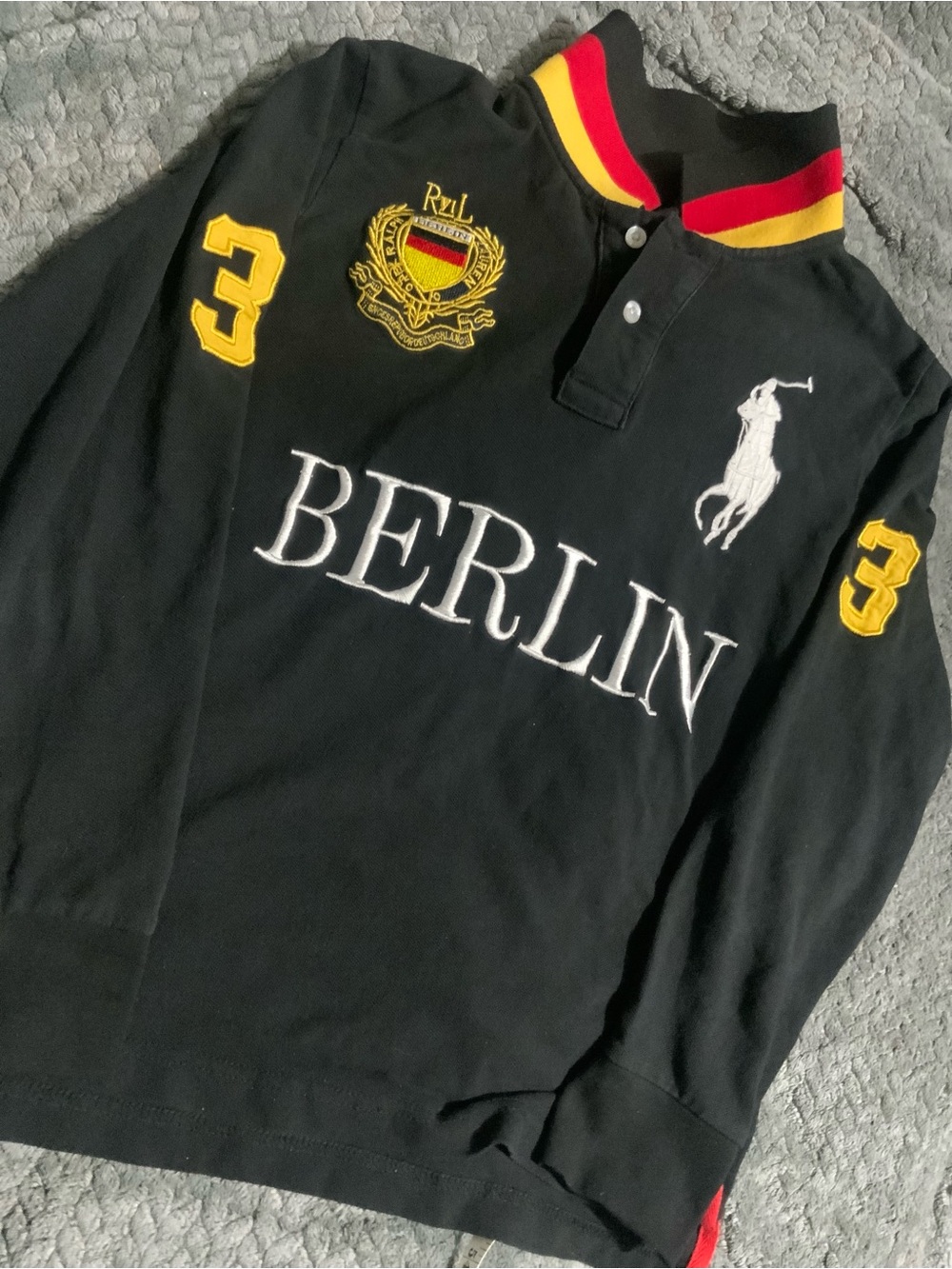 Polo by Ralph Lauren Black Berlin Rugby Shirt